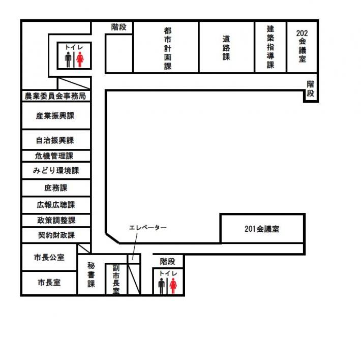 庁舎案内図(2階)
