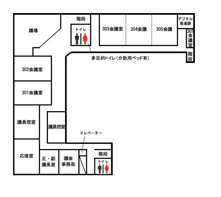 庁舎案内図(3階)