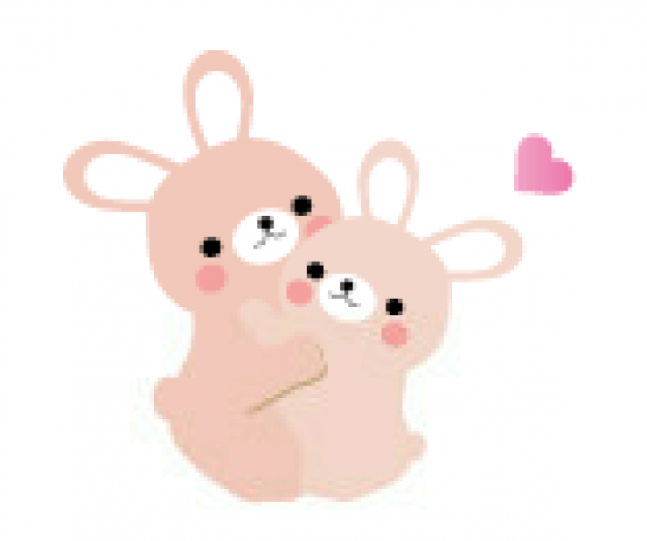 うさぎの親子